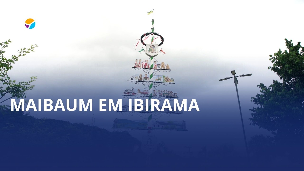 Maibaum. Árvore de maio é inaugurada em Ibirama