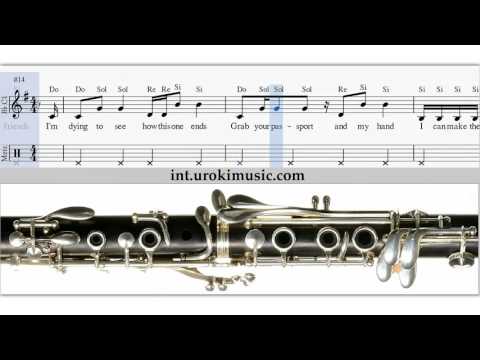 Klarinette Lernen - Taylor Swift - Blank Space Klarinettenunterricht Solo Tutorial Noten Tabs