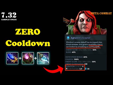 Windranger The MOST BROKEN HERO In Patch 7.32 - ZERO Cooldown (PERMANENT INVISIBLE)