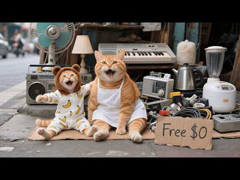 Ginger Kitten Family Opens a Free Sharing Shop   Give What You Can Take What You Need 🐱🛍️