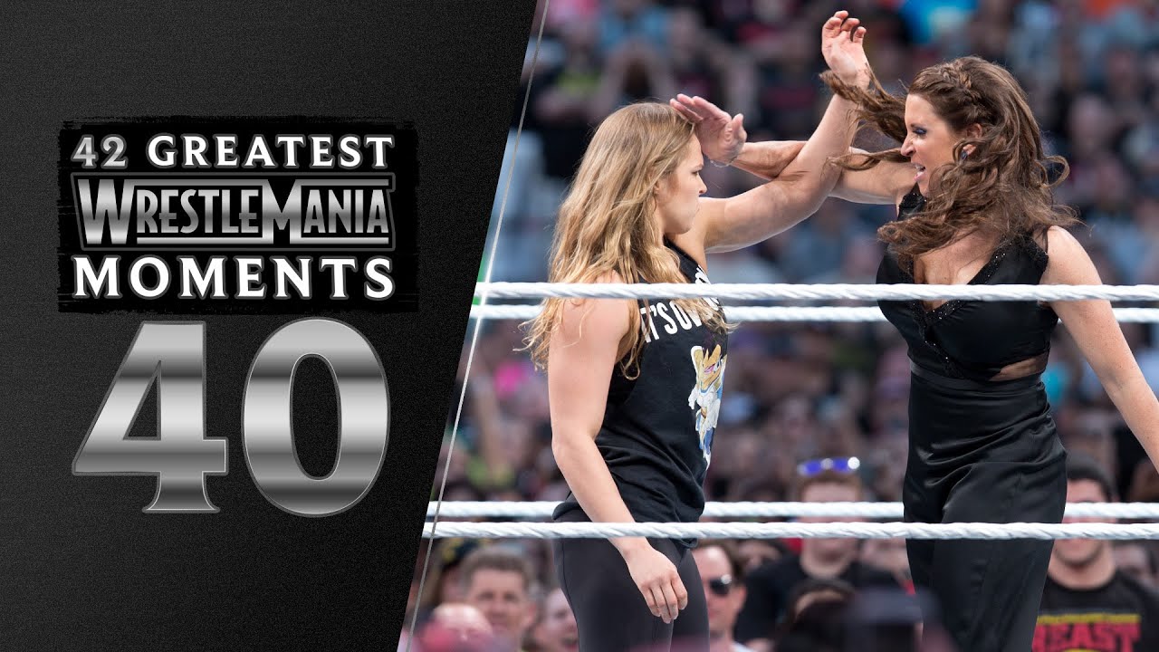 Ronda Rousey & The Rock take down The Authority | WrestleMania 31: 42 Greatest WrestleMania Moments