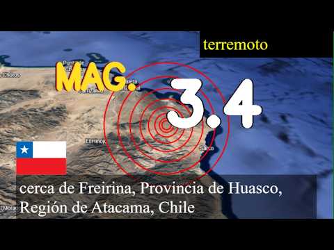 😱🚨  Terremoto cerca de Freirina, Provincia de Huasco, Región de Atacama, Chile actualizaciones en vi
