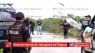 preview picture of video 'Aterriza avioneta de emergencia en Progreso'