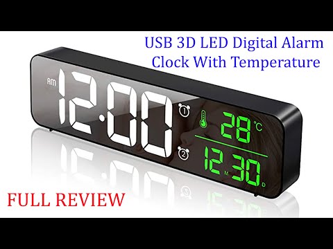 3D LED Digital Alarm Clock With Temperature F-8810