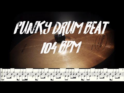 Funk drum beat 104 bpm