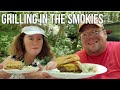 Picnicking in The Great Smoky Mountains Hamburgers on the Blackstone Grill NEW Gear 2021
