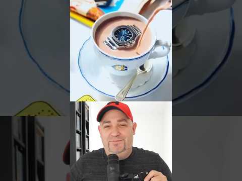 Ilyet még tuti nem láttál: egy órab*zi így issza a kávéját! #órák #karóra #patekphilippe