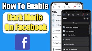 How to Enable Dark Mode In Facebook (2023) | How To Turn On Dark Mode On Facebook |