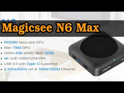 Magicsee N6 Max RK3399 Android 7.1 TV BOX 4G 32G Rom 2.4+5G Dual Wifi 1000M LAN