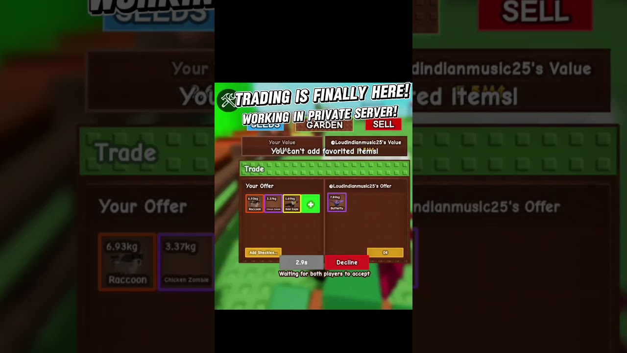 Trading Update Is finally here in grow a garden #roblox #growagarden #shorts #gag #growagardenupdate