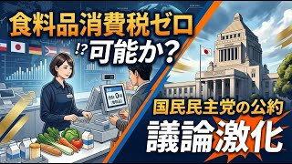 【国内 政治】食料品消費税ゼロは実現可能か？ 国民民主党の公約を巡る議論が激化