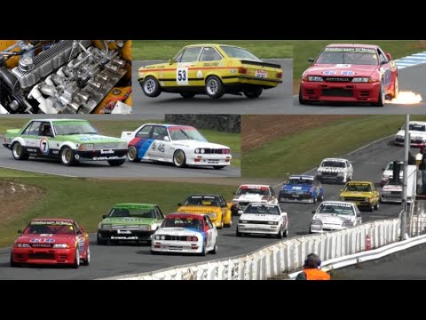 Group C & A Heritage Touring Cars raw sound Baskerville Historics R32 GTR BMW M3 Commodore Falcon