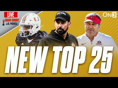 College Football Post Spring Top 25 Rankings: Georgia, Alabama, Miami, FSU + OTHERS