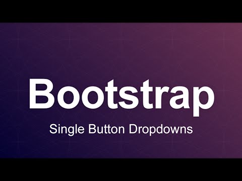 Bootstrap 3 Tutorial 22 Single Button Dropdowns