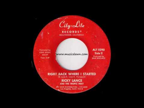 Ricky Lance - Right Back Where I Started  [City-Lite] 1977 Modern Soul 45