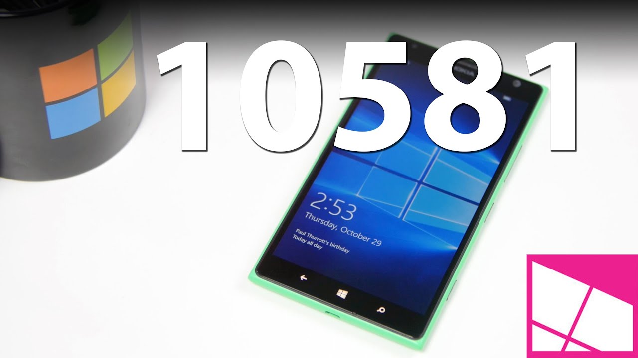 Windows 10 Mobile build 10581 - YouTube