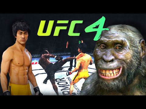 Bruce Lee vs. Primitive Human (EA sports UFC 4) - rematch