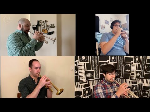 Esteban Batallán and Civic players in Molter's Quartet for Trumpets