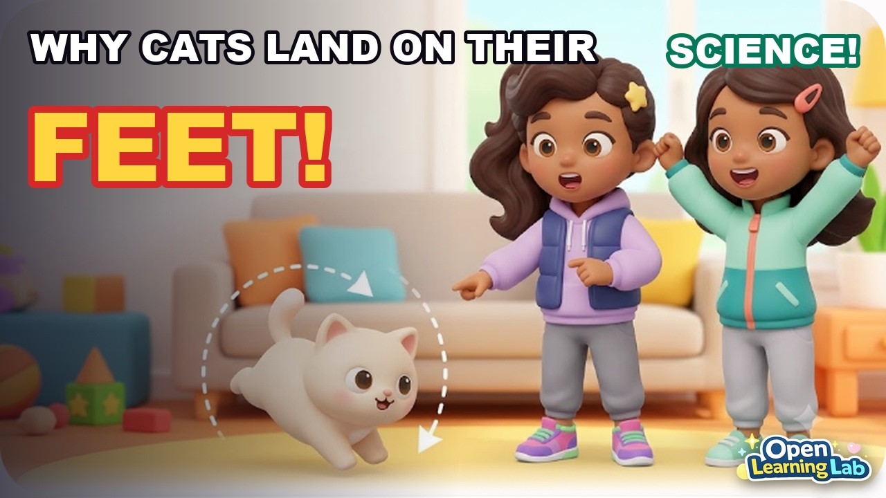 Why Do Cats Always Land on Their Feet? | Science for Kids