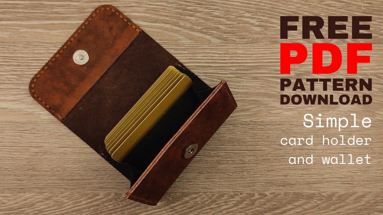 How to make a small leather accordion wallet | free pdf pattern | Leather crafting