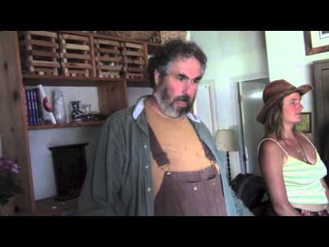 Filling the Pebble Style Rocket Mass Heater at Wheaton Base Camp