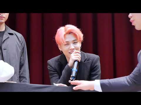 190421 BTS Aladdin Fan Signing Event Jimin singing a song to fans -Sakura, Promise- 4k