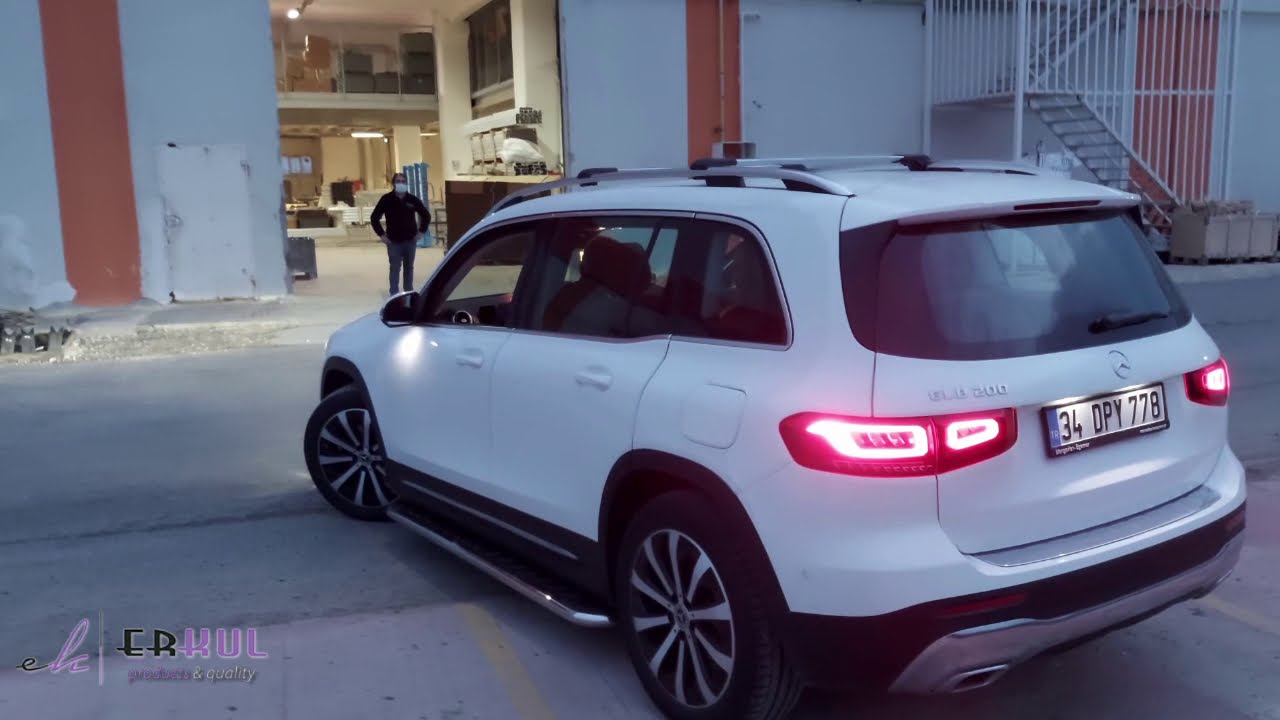 Mercedes GLB X247 2019– Stranske stopnice Maydos V1 (2 kosa, aluminij) Video 2