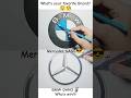 Mercedes V BMW Logo Drawing