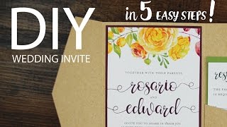 How to DIY a Pocket Wedding Invite in 5 Easy Steps