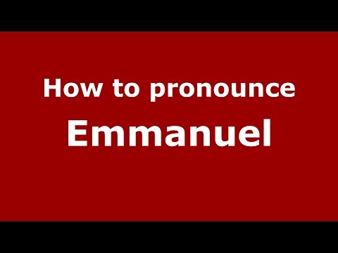 How to pronounce Emmanuel (Germany/German) - PronounceNames.com