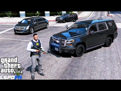 GTA 5 LSPDFR #781 FBI SWAT Team Transporting VIP Convoy Around The City & Fall Guys