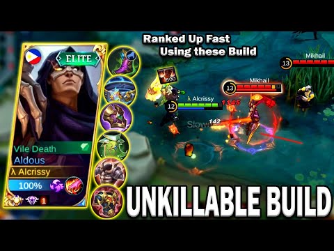 ALDOUS UNKILLABLE BUILD THAT MAKES YOU RANKED UP FAST🔥| ALDOUS BEST BUILD 2022 - MLBB