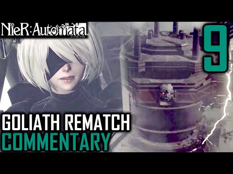 Nier Automata Walkthrough Part 9 - 2B & 9S Rematch With A Goliath Class Machine Lifeform