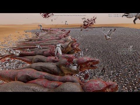 150 T-Rex VS 100.000 Heavy Knights - Ultimate Epic Battle Simulator 2