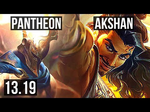 PANTH vs AKSHAN (TOP) | 7 solo kills, Rank 7 Panth, 900+ games | KR Challenger | 13.19