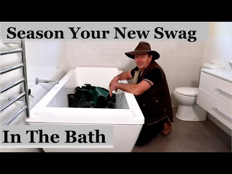 How to Season a Swag for Waterproofing | Old School Canvas Swag Method.