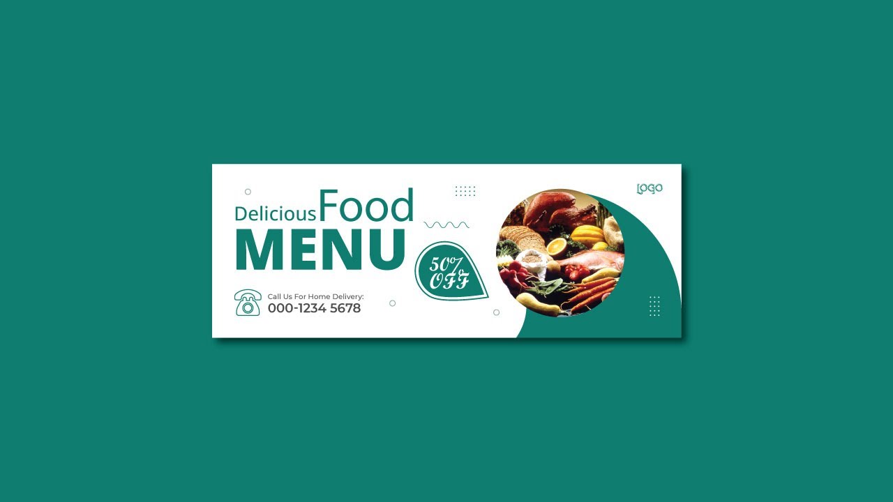 Food Menu For Facebook Cover  Design  On Illustrator  by Vectorfreek , Free  Download