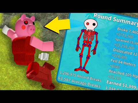 PIGGY BREAKS A MILLION BONES... (ouch) | Roblox Broken Bones