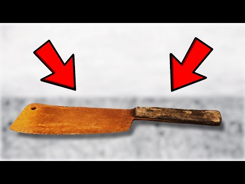 Meat Cleaver Restoration: Polished Blade, Screw Rivets, and Walnut Handle