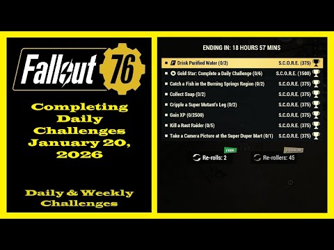 Completing Daily Challenges For January 20, 2026 - Fallout 76 Daily Challenges Guide