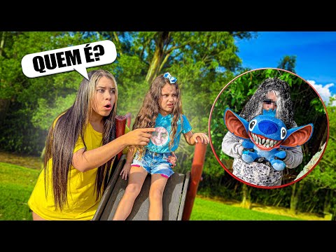 A WOMAN APPEARED IN THE FOREST HOLDING STITCH IN A SCARY WAY!