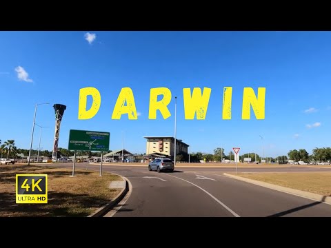 Darwin International Airport to Darwin City - 4K Darwin City Driving Virtual Tour 2023