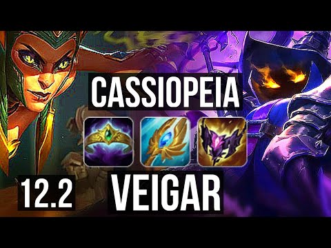 CASSIOPEIA vs VEIGAR (MID) | 17/1/8, 12 solo kills, Legendary, 300+ games | EUW Diamond | 12.2