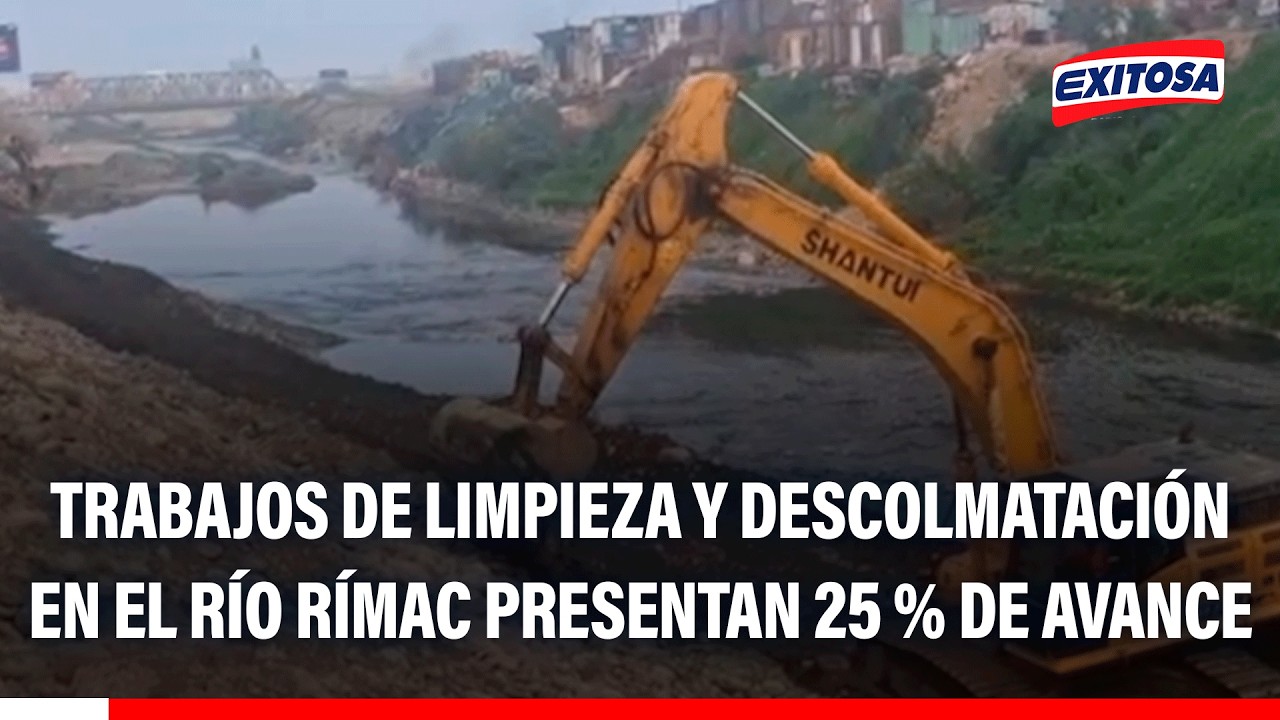 🔴🔵 Callao: trabajos de limpieza y descolmatación en el río Rímac presentan 25 % de avance
