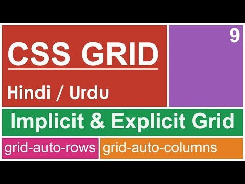 CSS Grid Implicit Explicit Grid Tutorial in Hindi Urdu