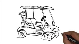 How to Draw a Golf Cart Easy.
