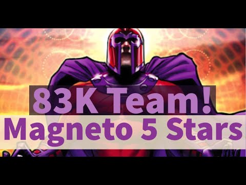 Magneto 5 Stars - Legendary Unlock with 83K team! Beginner's Guide - Marvel Strike, Free to play