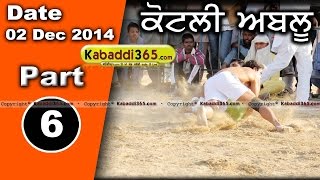 Kotli Ablu (Muktsar) Kabaddi Tournament 2 Dec 2014 Part 1 by Kabaddi365.com