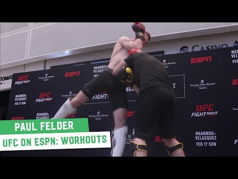 Paul Felder shows off hand speed and combinations at UFC on ESPN 1 Open Workouts
