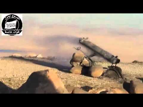 إستهداف مقرات قوات النظام قي قرية الجبين في ريف حلب الجنوبي بصواريخ محلية الصنع من قبل الفوج الأول قوات خاصة